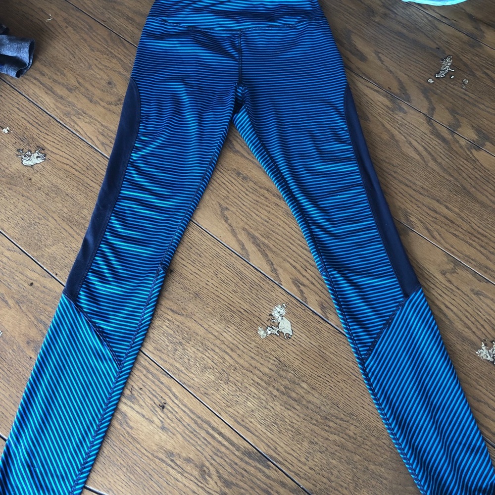 Navy and Royal Blue Stripped Leggings